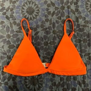 orange triangle bikini top